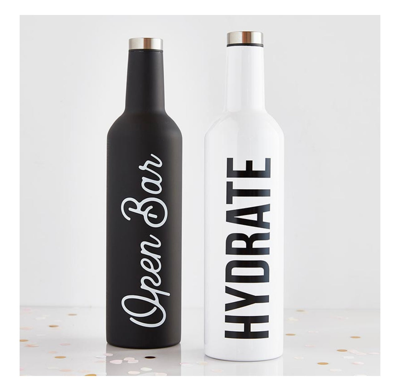 Stainless Steel Wine Bottle - Open Bar