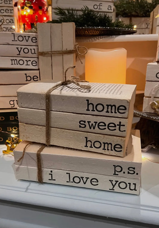 P.S I love you book stack