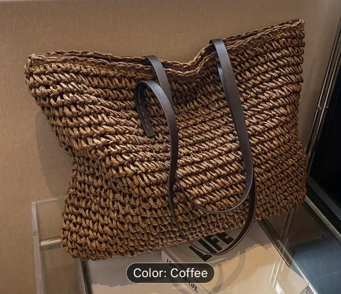 STRAW WOVEN LARGE TOTE BAGS