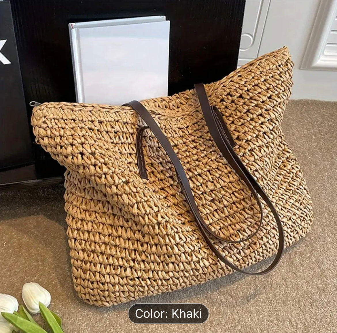 STRAW WOVEN LARGE TOTE BAGS