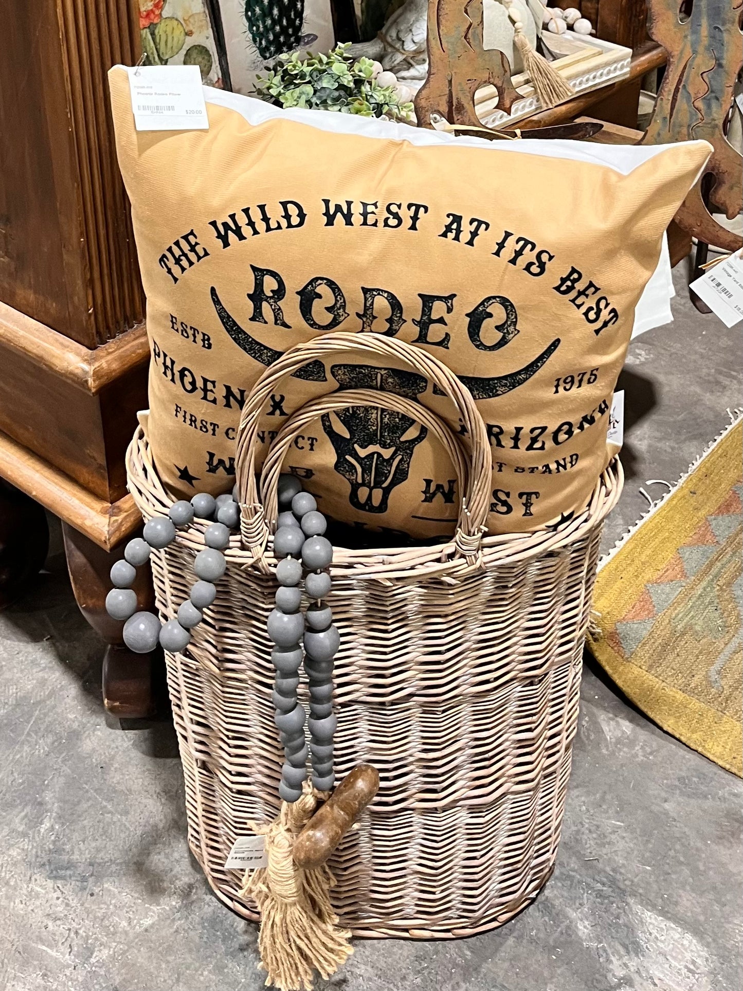 OVAL WICKER BASKETS - SET OF 2