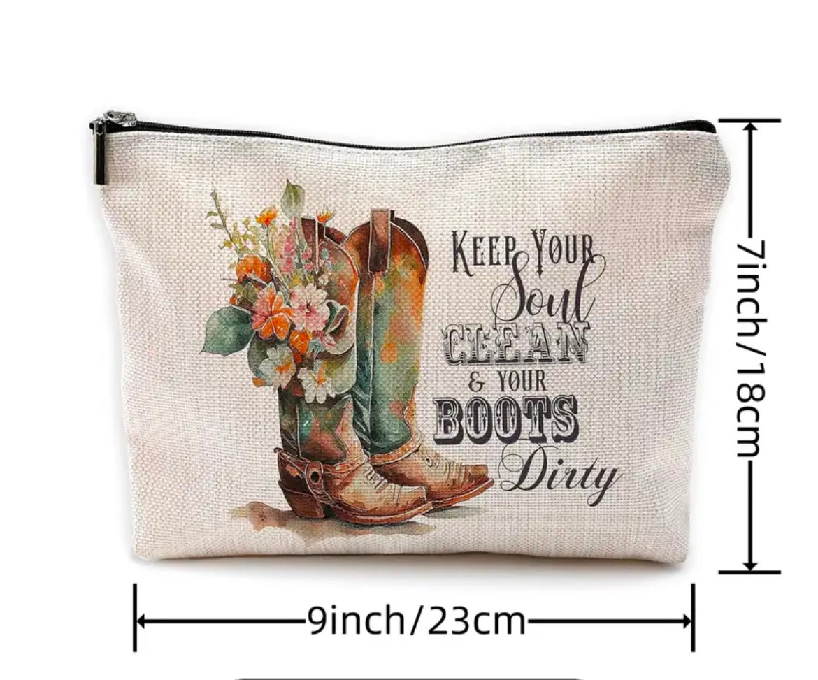 Themed Lined Cosmetic Bags