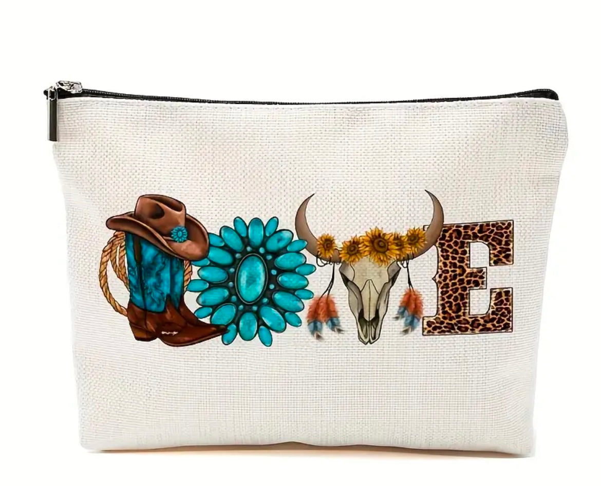 Themed Lined Cosmetic Bags
