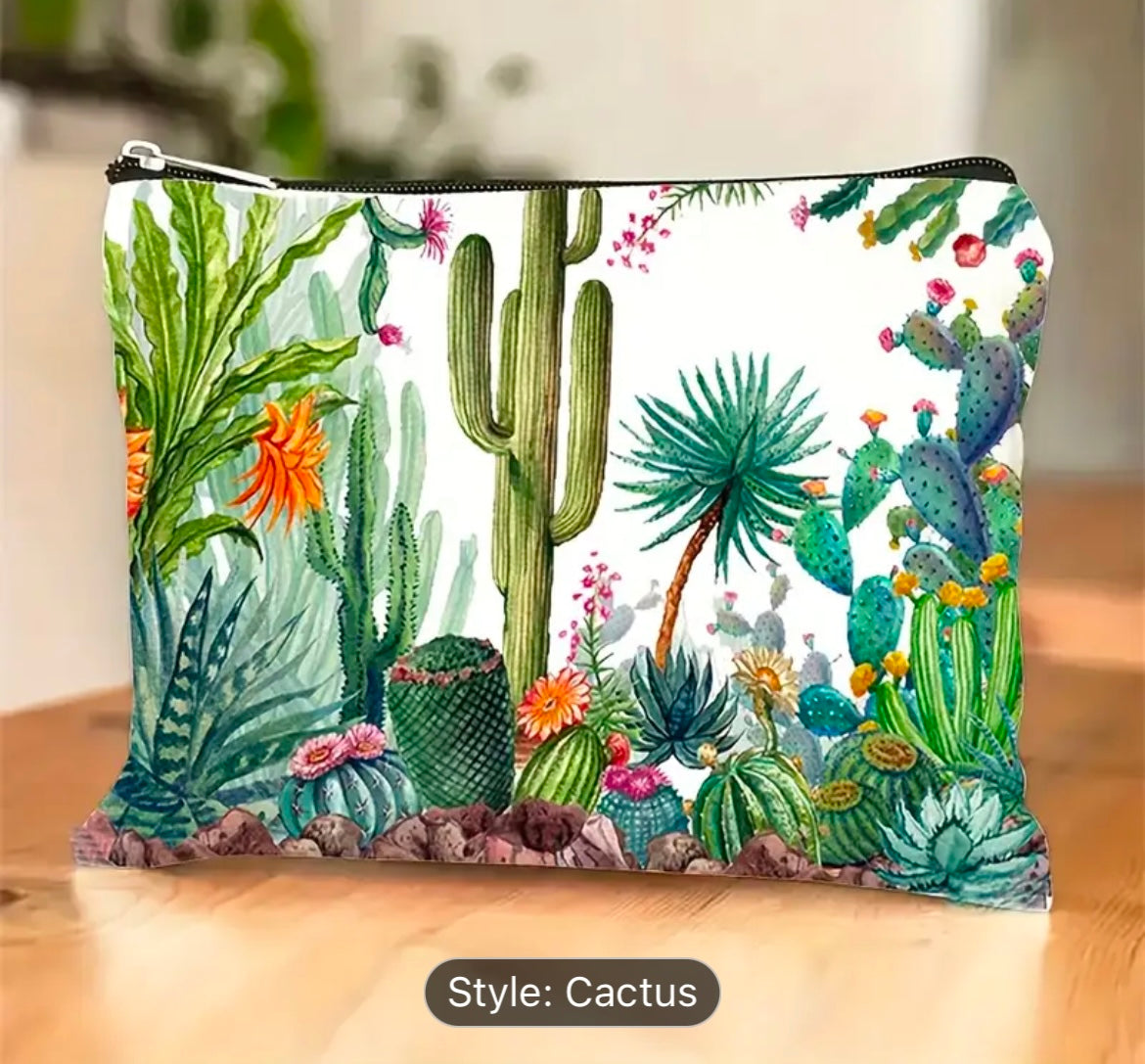 Themed Lined Cosmetic Bags