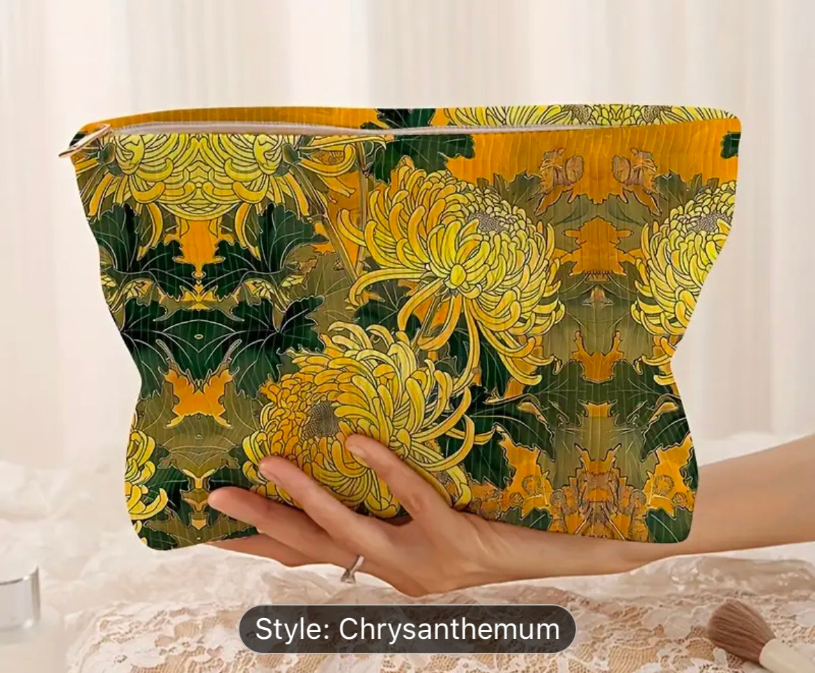 Themed Lined Cosmetic Bags