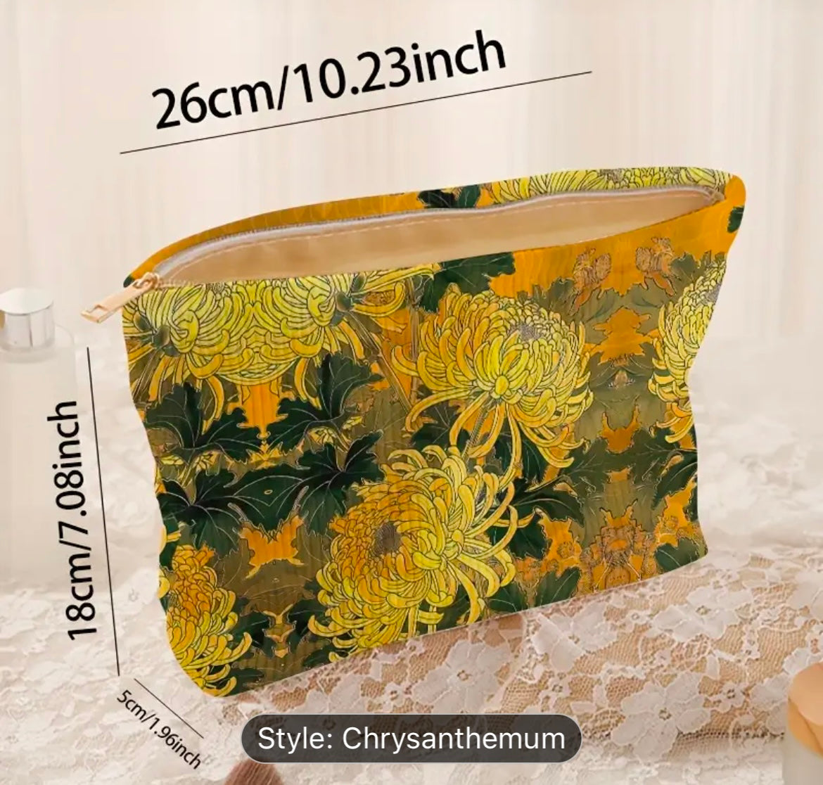 Themed Lined Cosmetic Bags