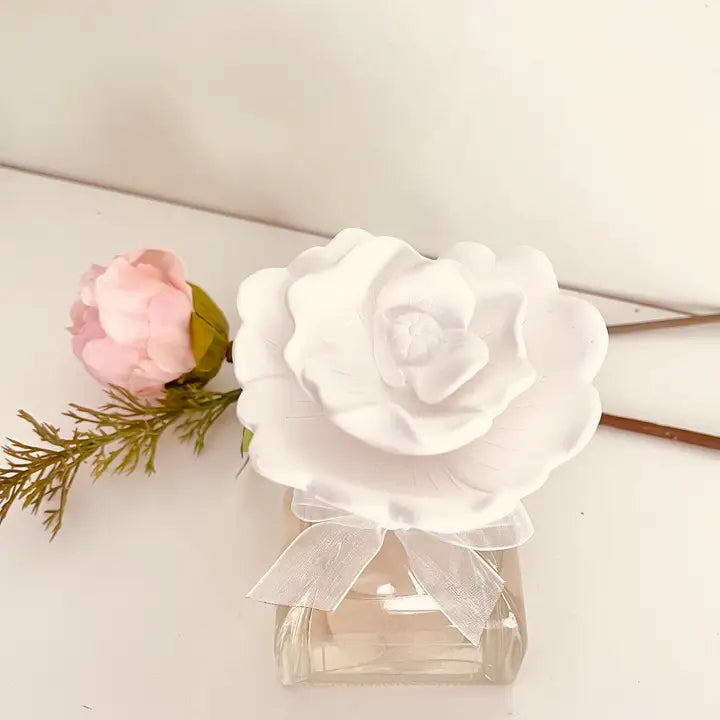 SUNSHINE ROSE CERAMIC FLOWER DIFFUSER SET - Rose Petals