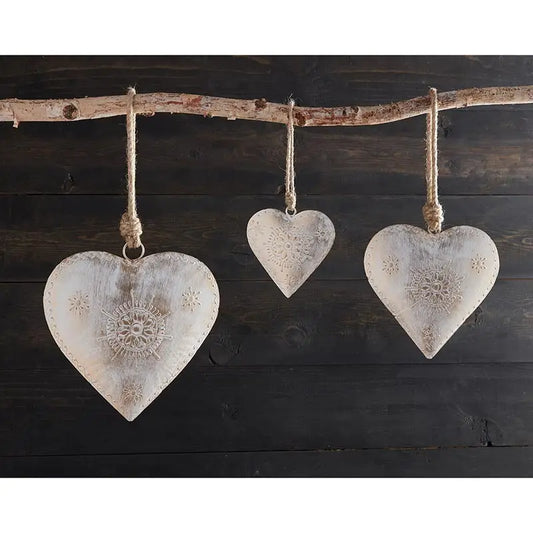 White Heart Decor - Large