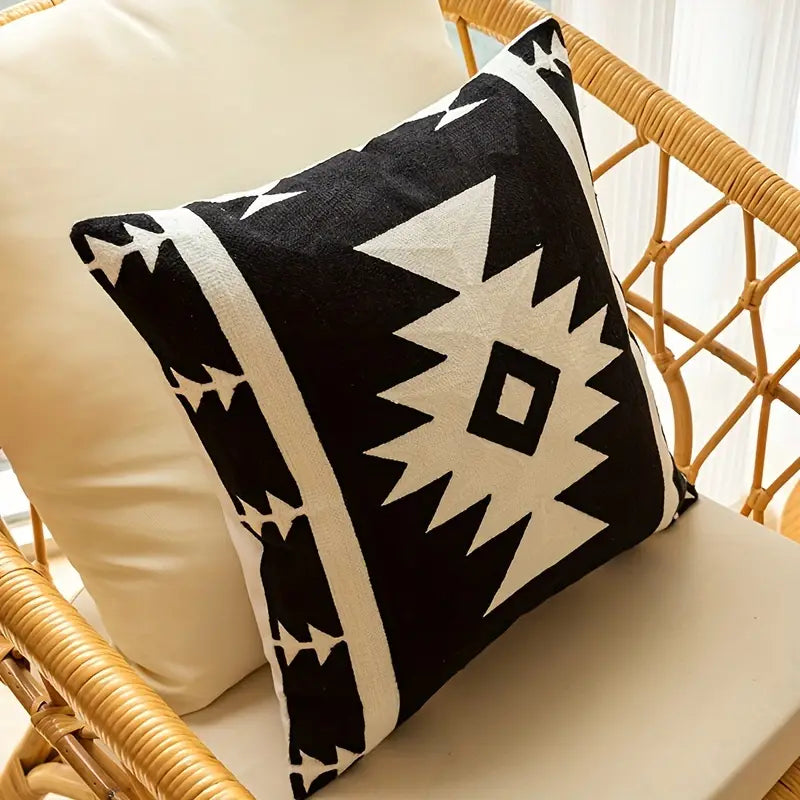 MODERN MINIMALIST BLACK AND WHITE PILLOW