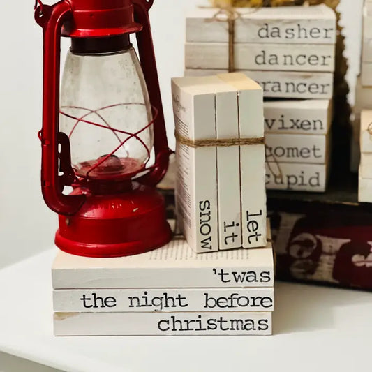TWAS THE NIGHT BEFORE CHRISTMAS BOOK STACK