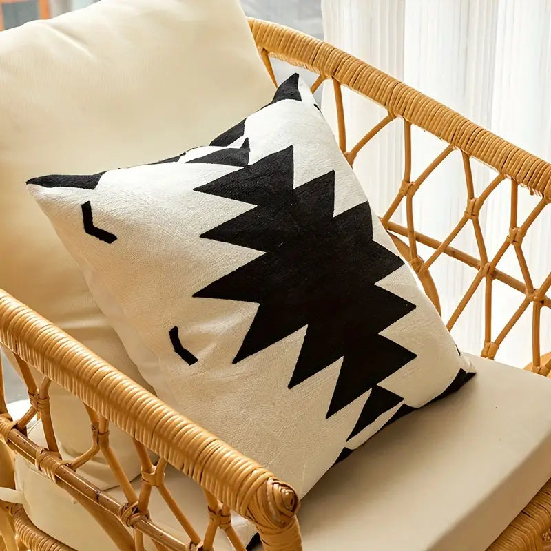 MODERN MINIMALIST BLACK AND WHITE PILLOW