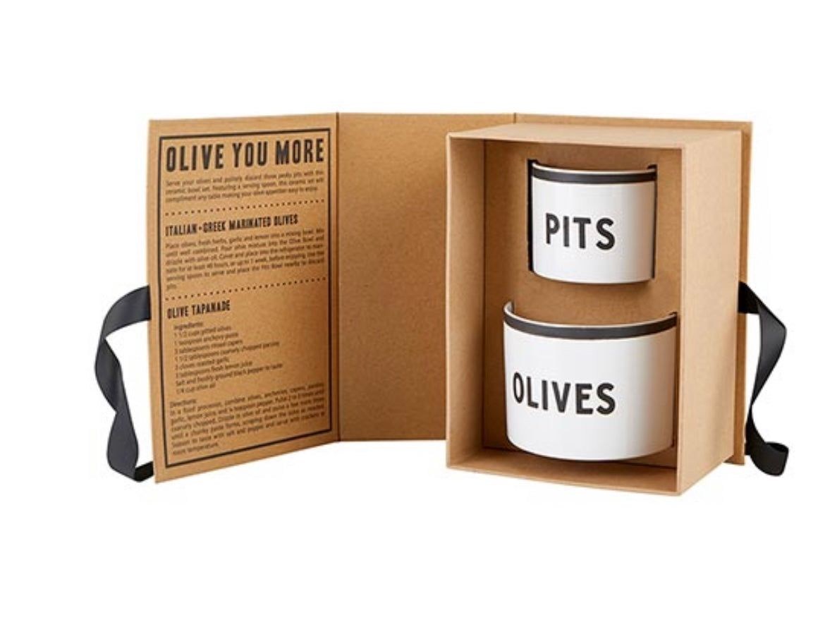 CARDBOARD BOOK SET - OLIVE + PITS BOWL BOOKSET