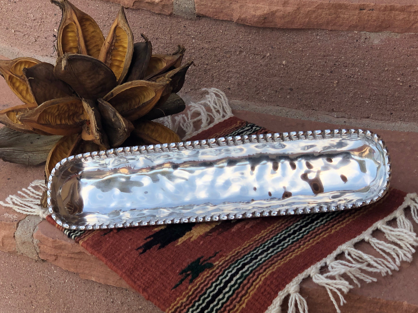 SOFT HAMMERED BEADED EDGE BAGUETTE