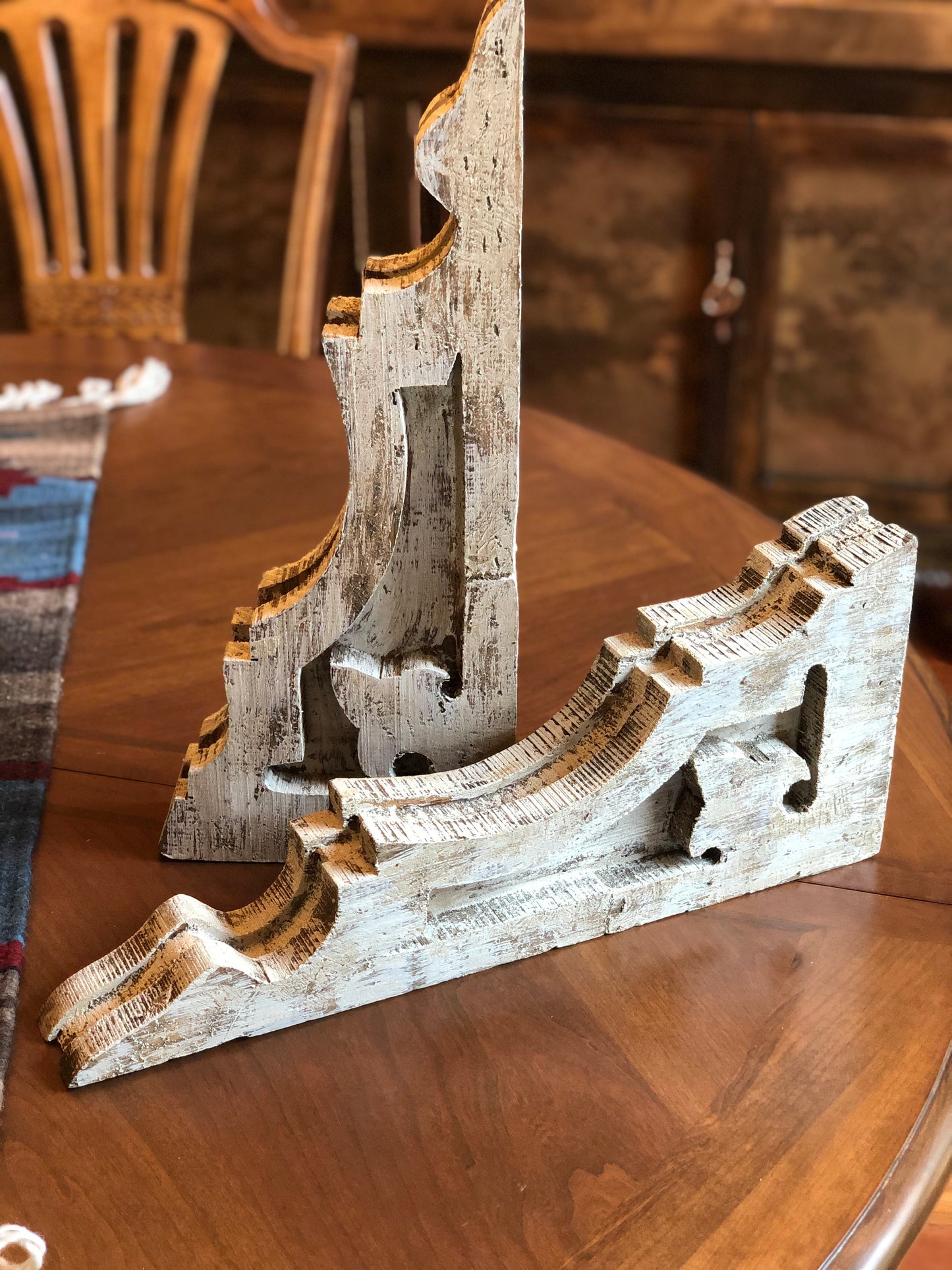 FARMHOUSE RUSTIC DISTRESSED WOOD CORBELS