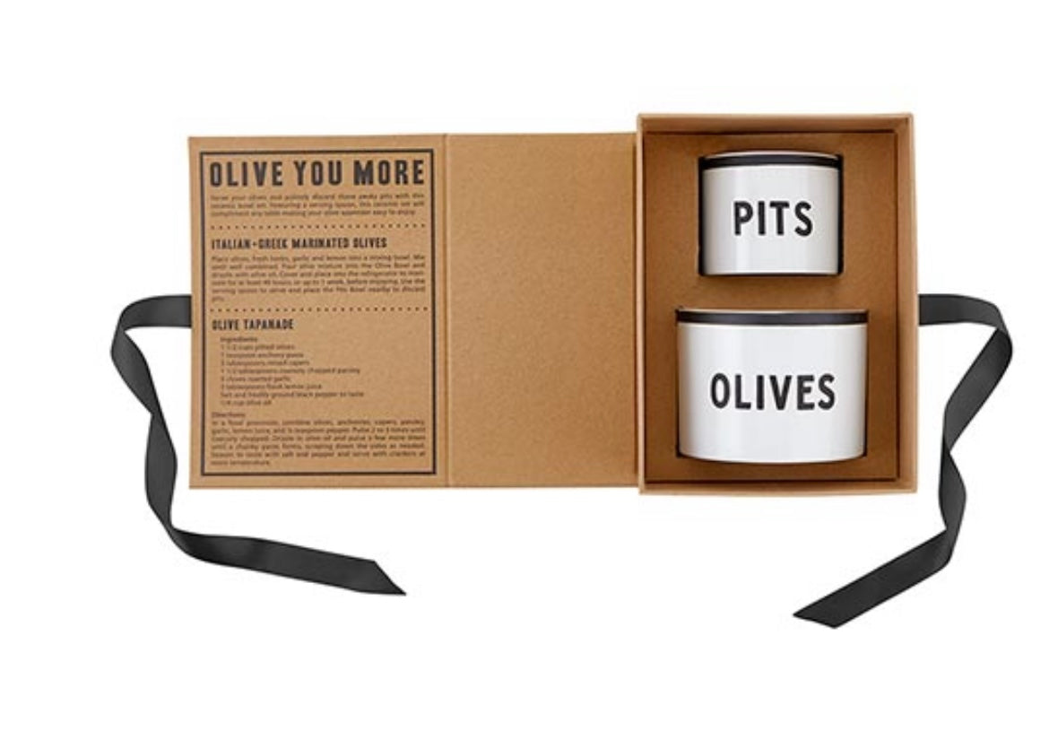 CARDBOARD BOOK SET - OLIVE + PITS BOWL BOOKSET