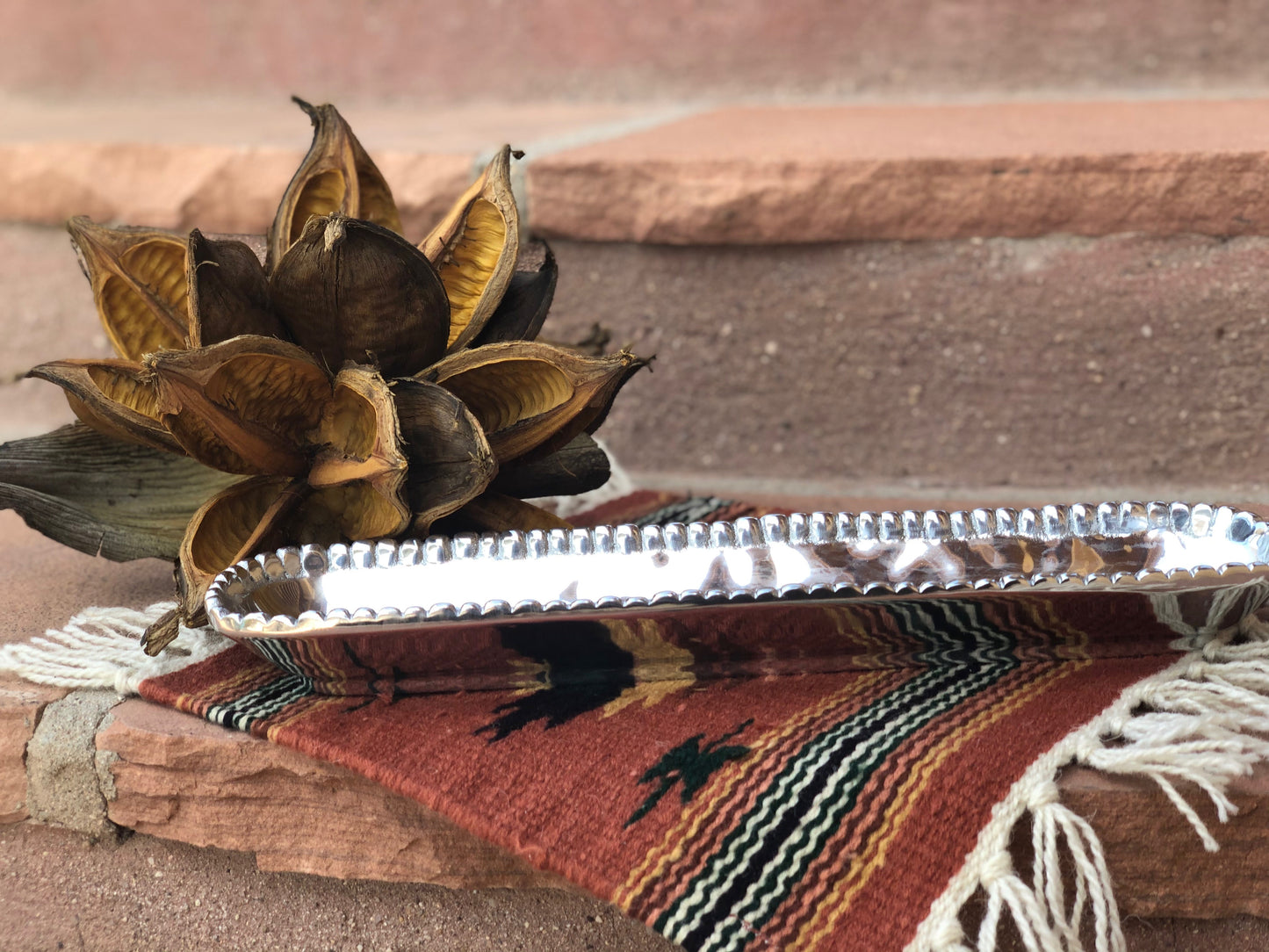 SOFT HAMMERED BEADED EDGE BAGUETTE