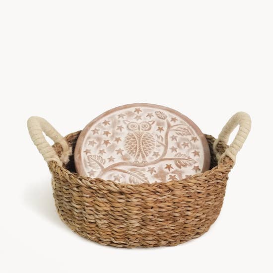 BREAD WARMER & BASKET - OWL ROUND