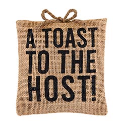 SEAGRASS COASTERS + BURLAP BAG - SET OF 4