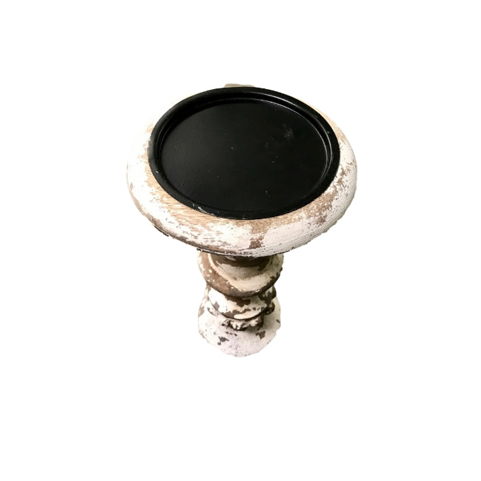 LEXINGTON CARVED WOOD CANDLE HOLDER