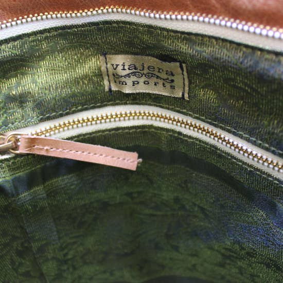 UDAIPUR LEATHER BOTTOM MAKEUP BAG