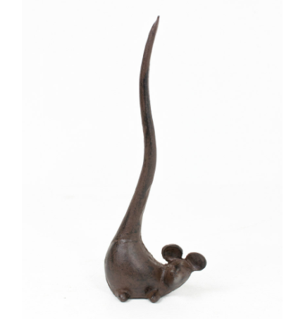 CAST IRON MOUSE PAPER TOWEL HOLDER