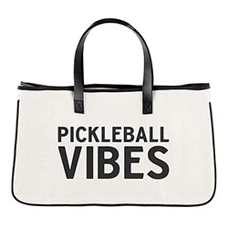 PICKLEBALL VIBES - NATURAL CANVAS TOTES