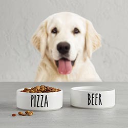 Ceramic Pet Dish - Pizza