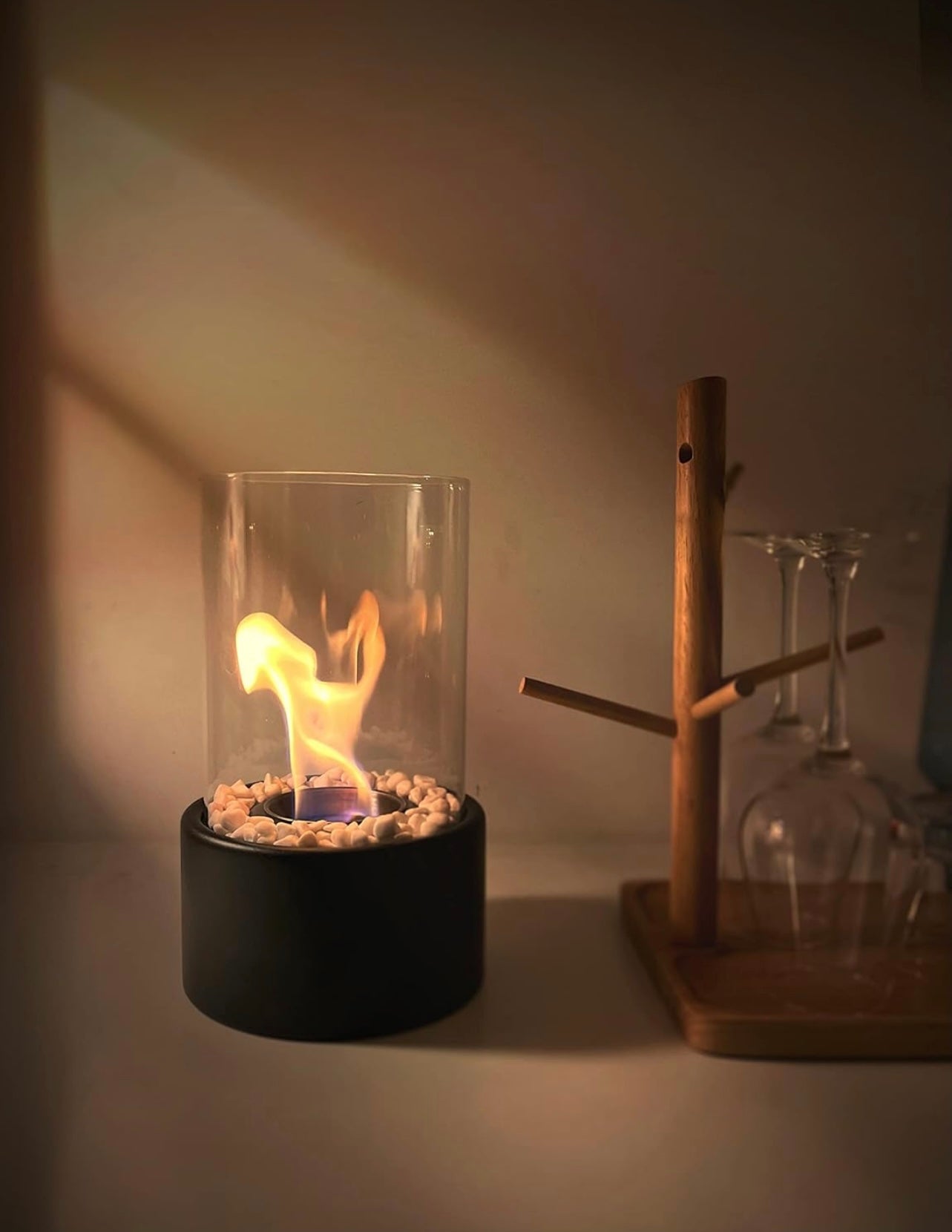 PORTABLE ALCOHOL FIREPLACE LAMP