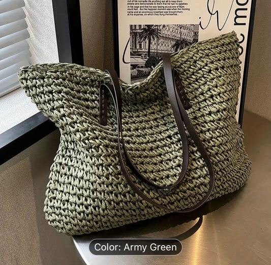 STRAW WOVEN LARGE TOTE BAGS