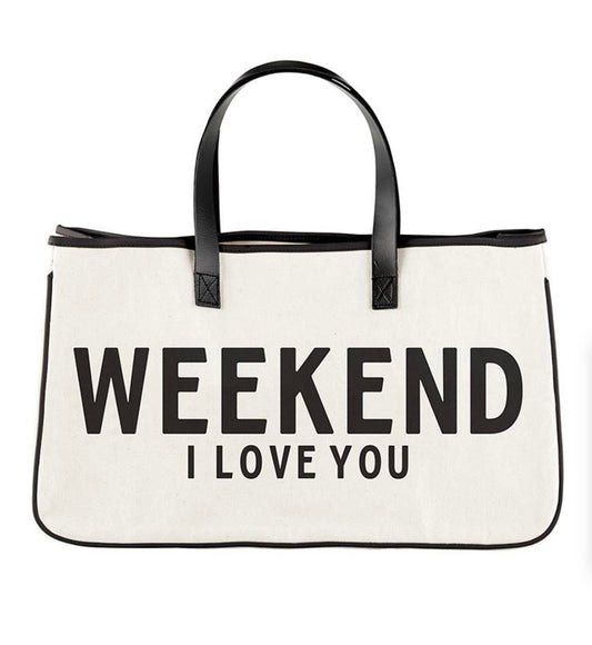 Canvas Tote - Weekend I Love You