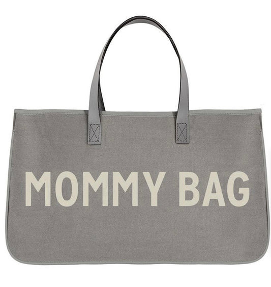 Grey Canvas Tote - Mommy Bag