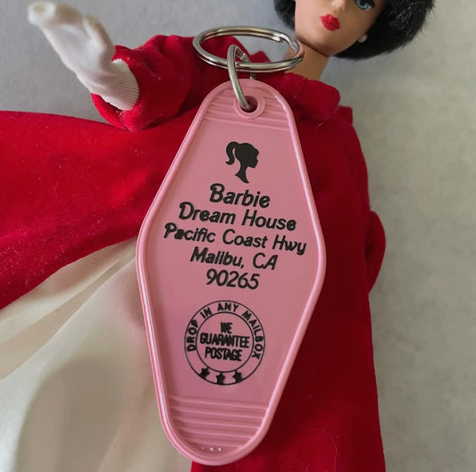 MOTEL KEY CHAIN-BARBIE DREAM HOUSE