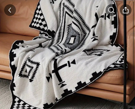 ARGYLE KNITTED BLANKET