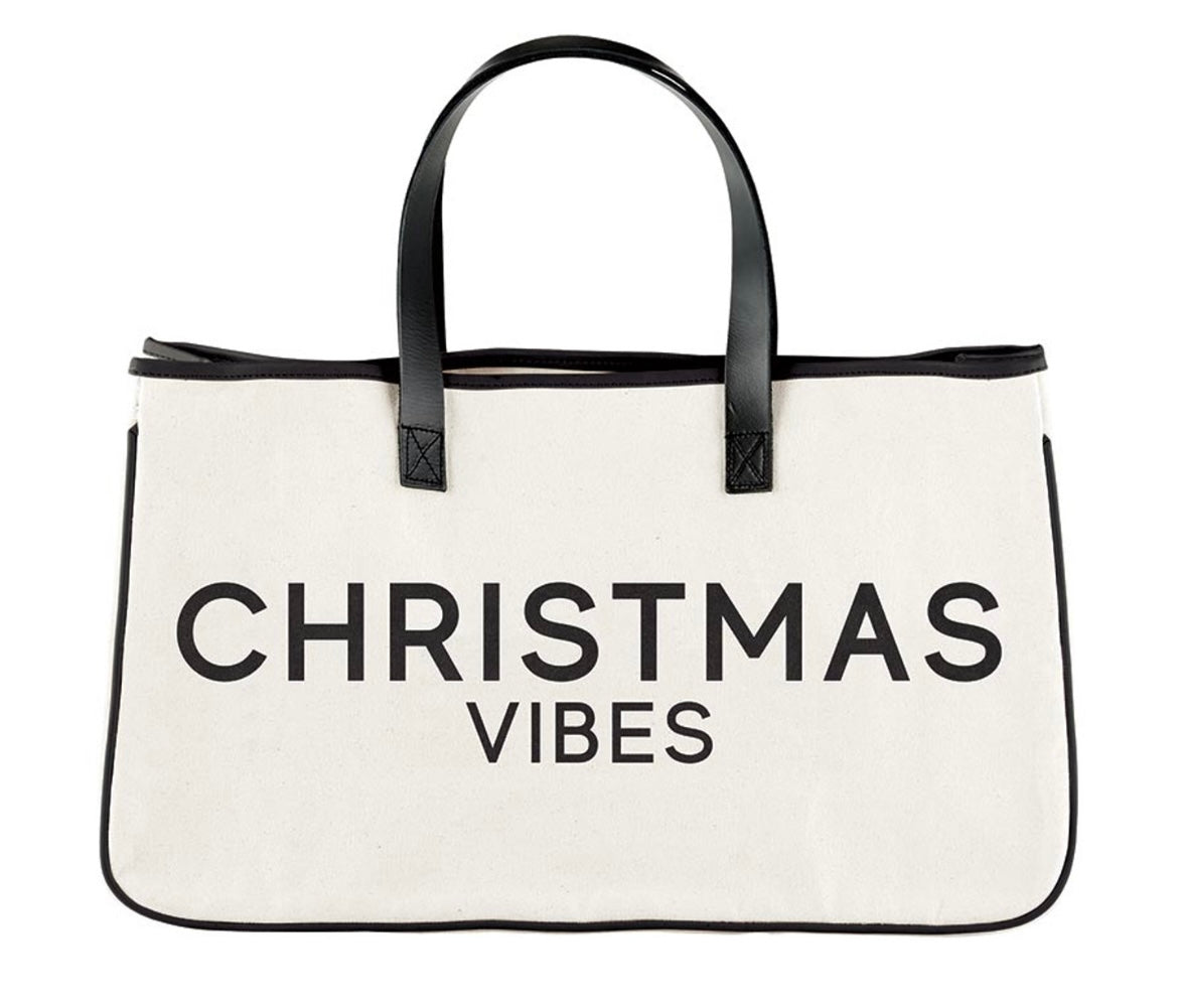 HOLIDAY CANVAS TOTE - CHRISTMAS VIBES