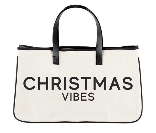 HOLIDAY CANVAS TOTE - CHRISTMAS VIBES