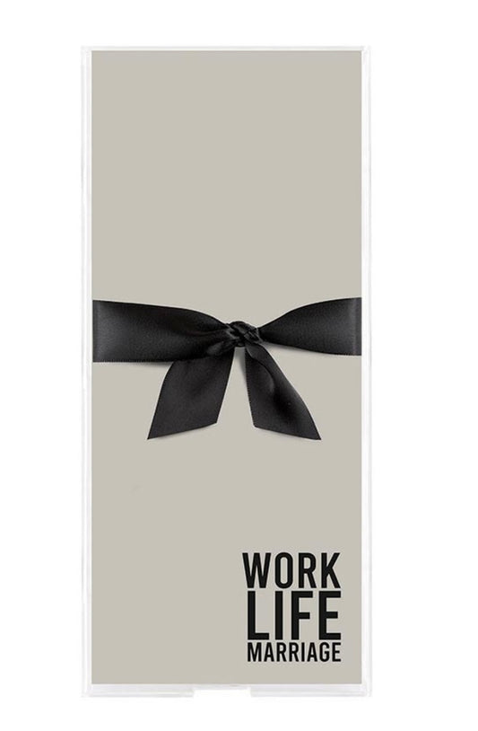 NOTEPAPER W/ACRYLLIC TRAY-MARRIAGE