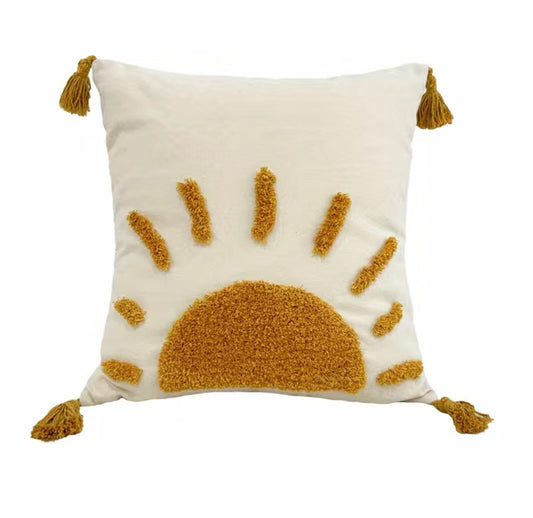 Rising Sun square throw pillow
