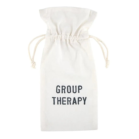 Face To Face Muslin Wine Bag - Group Therapy