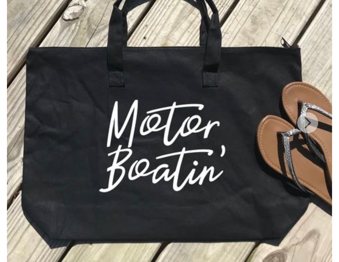 MOTOR BOATIN' TOTE BAG