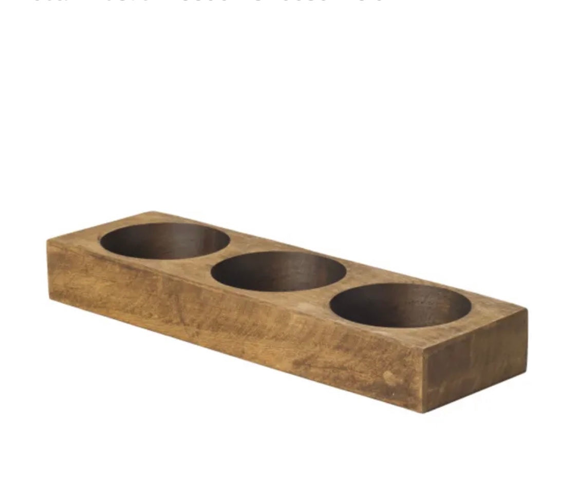 3 HOLE WOODEN CHEESEMOLD DECOR