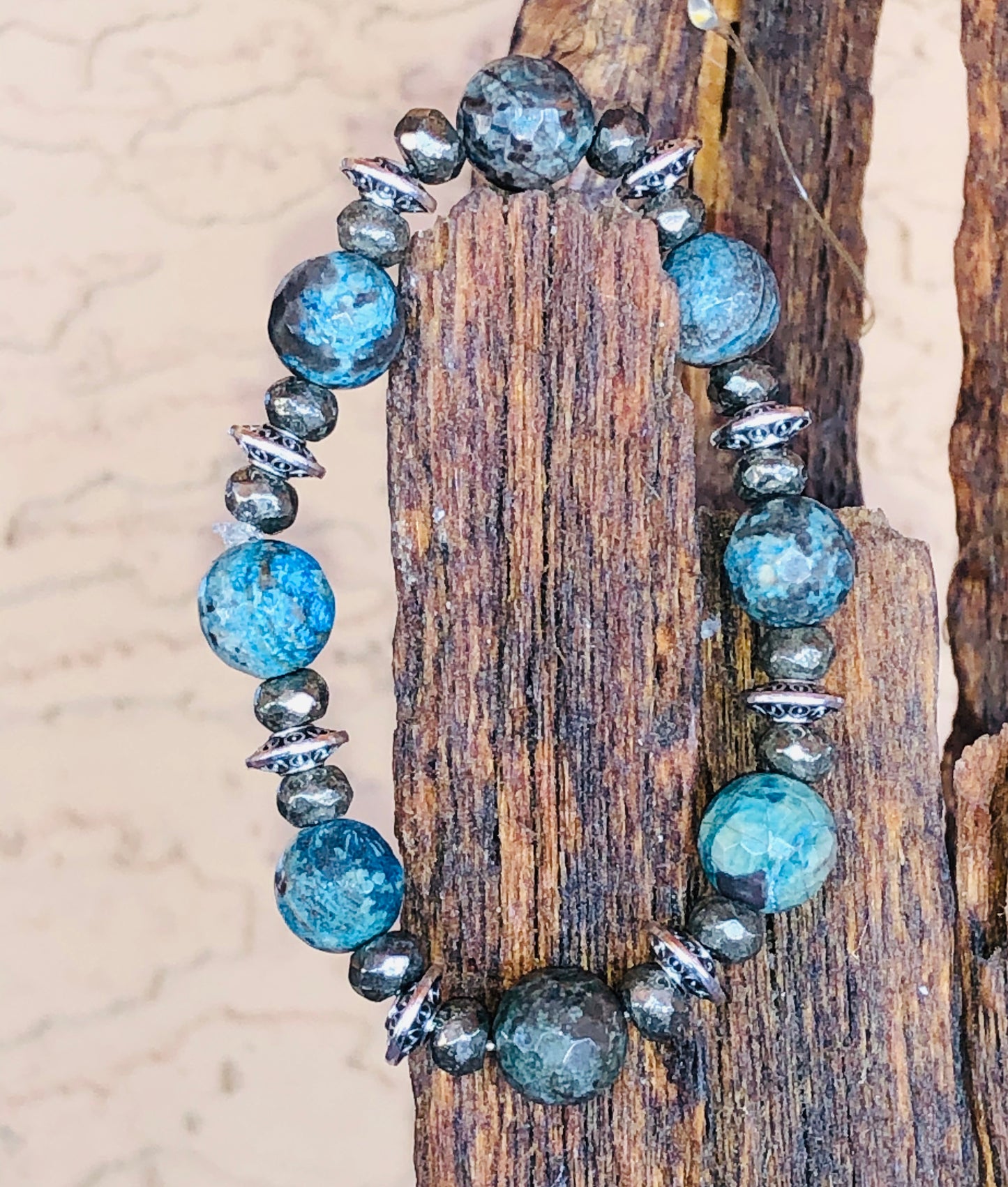 BLUE TURQUOISE AND BROWN STONE