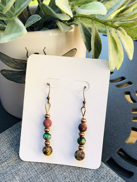 SOUTHWEST JASPER STONE EARRINGS