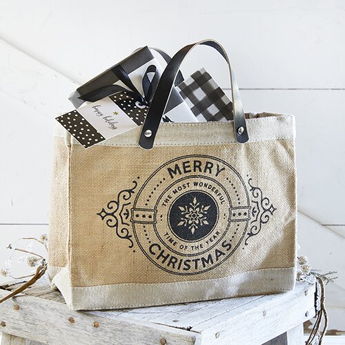 FARMER'S MARKET MINI TOTE - MERRY CHRISTMAS