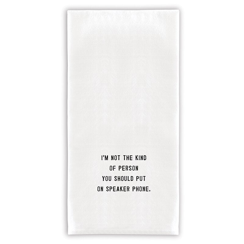 FACE TO FACE THIRSTY BOY TOWEL - I'm Not The Kind Of Person To Put On Speaker Phone