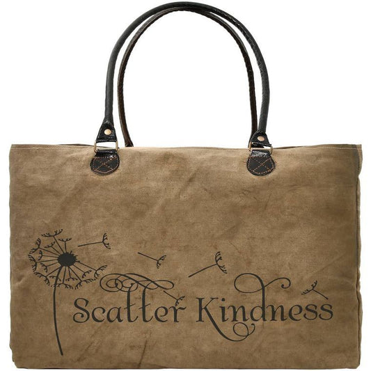 SCATTER KINDNESS MILITARY TENT MARKET TOTE